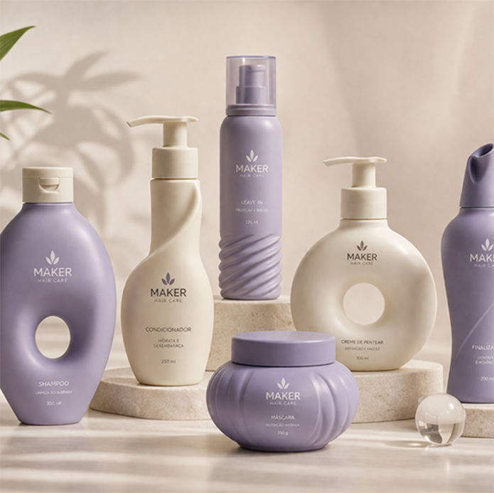 Produtos da linha Capilar Maker Cosméticos