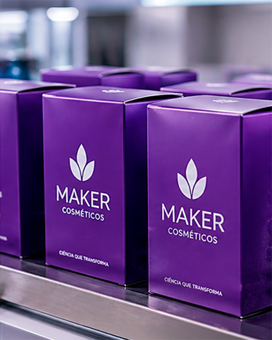 Produtos finalizados da Maker Cosméticos