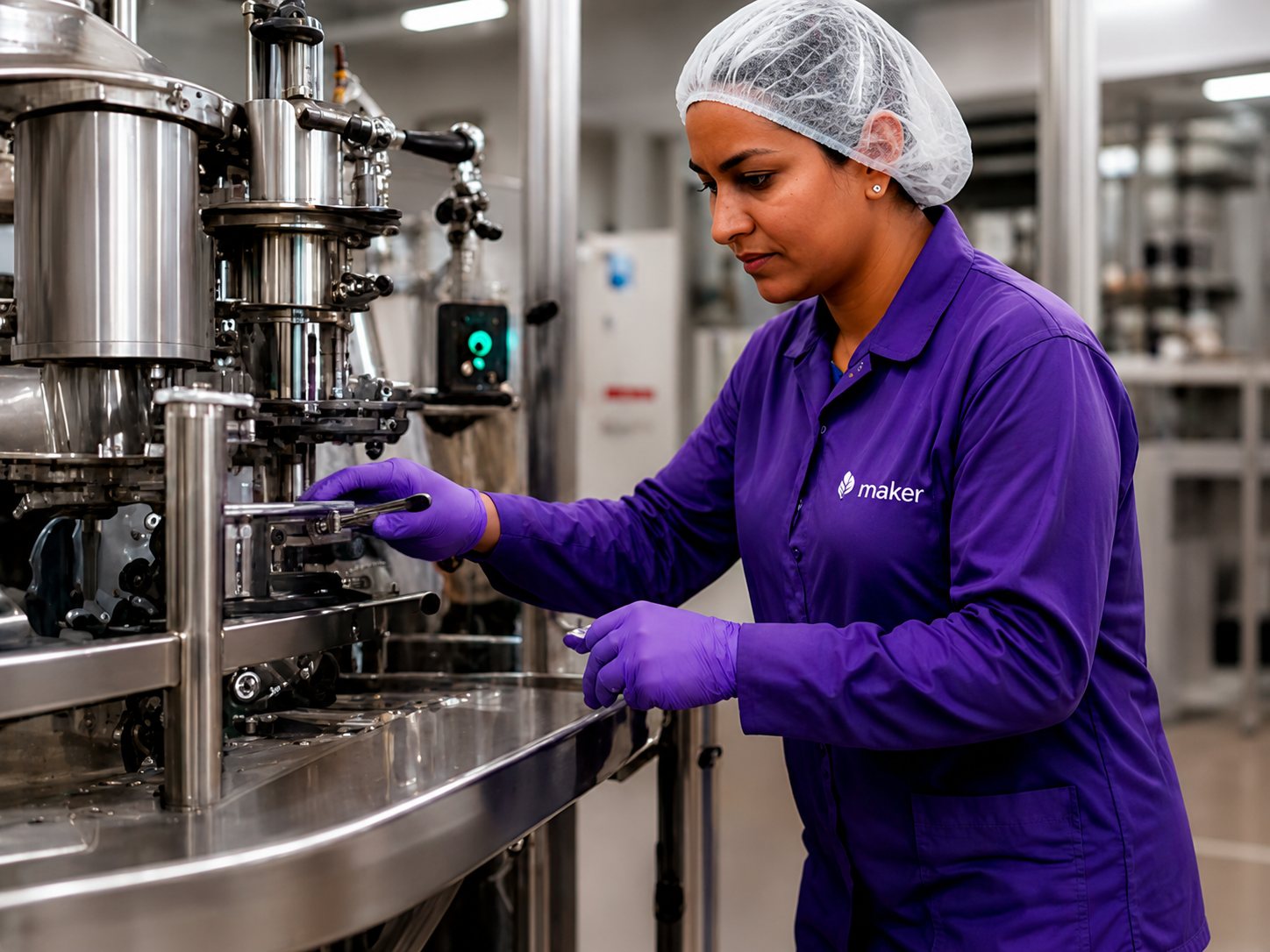 Colaborador na fábrica