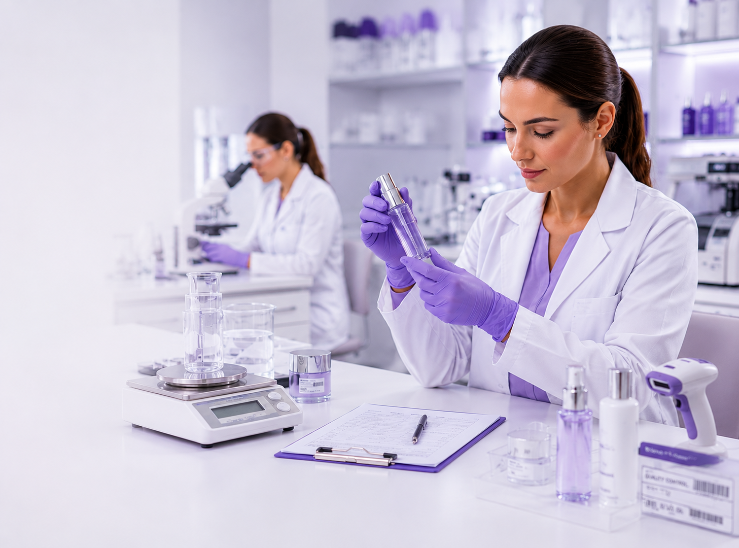 Análises laboratoriais de controle de qualidade